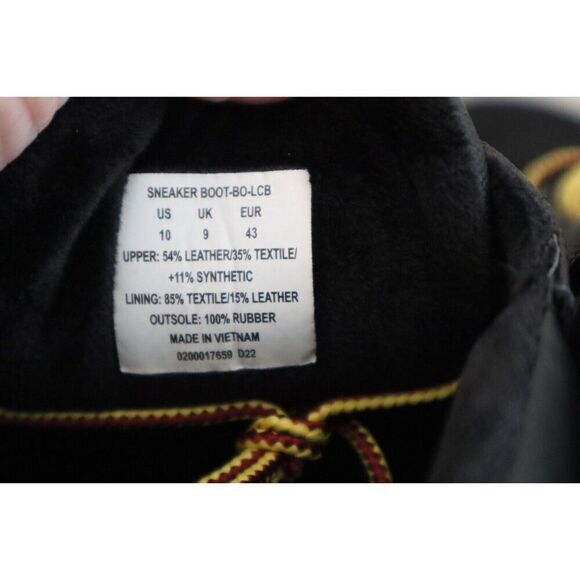 Polo Ralph Lauren Men's Sz 10 Black Waterproof Leather-Suede Sneaker Boot - Picture 12 of 13